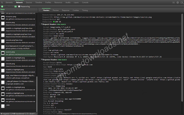 DevTools Theme 谷歌浏览器调试工具黑暗矩阵主题介绍图4